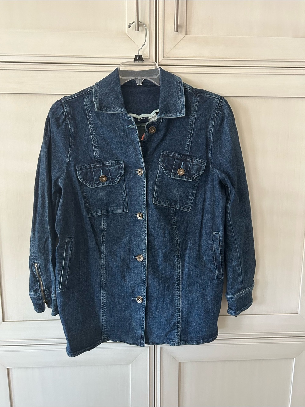 Denim 24/7 Indigo Blue Button-Front Women's Denim Jacket